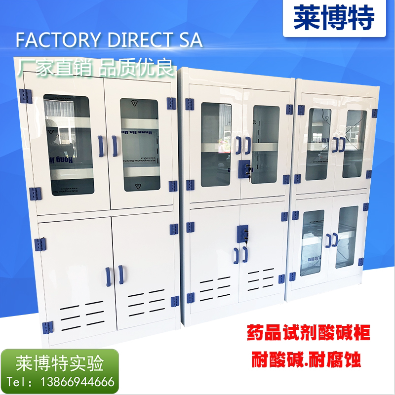 Laboratory PP Reagent Cabinet Acid Base Cabinet Medicine Cabinet Utensil Cabinet Double Lock Chemicals Storage Cabinet Corrosion Resistant Safety Cabinet