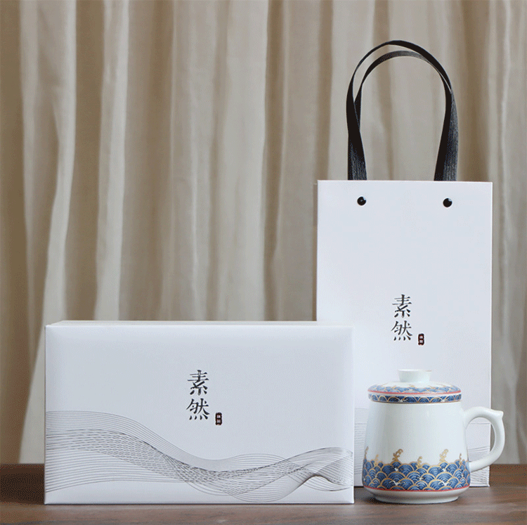 Colored enamel personal special cups with cover filtration separation ceramic masters cup cup tea tea tea gifts