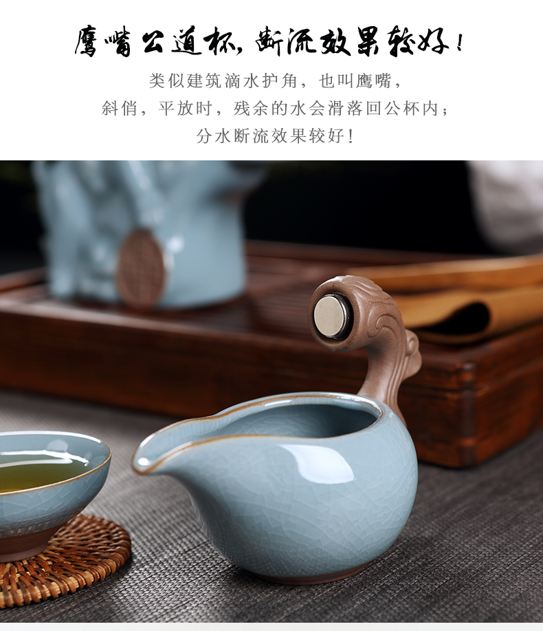 DH jingdezhen domestic kung fu tea set automatic tea your up of a complete set of tea cups of pottery and porcelain tea cups