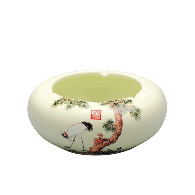 Household size ceramic wind ashtray contracted and fashionable sitting room office decoration kung fu tea tea taking with zero