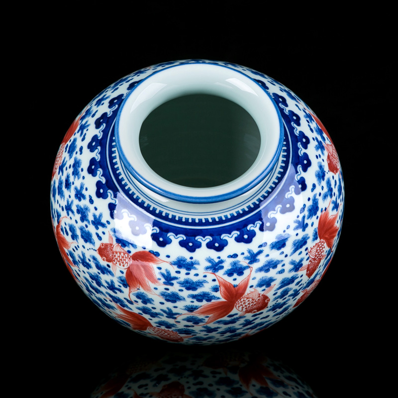 Jingdezhen porcelain youligong ceramic vase furnishing articles sitting room dry flower arranging flowers large Chinese desktop ornaments