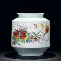Jingdezhen paste hand - drawn vase fittings Living room dry flower flower jacket Chinese hand - made ceramic bottles are simple