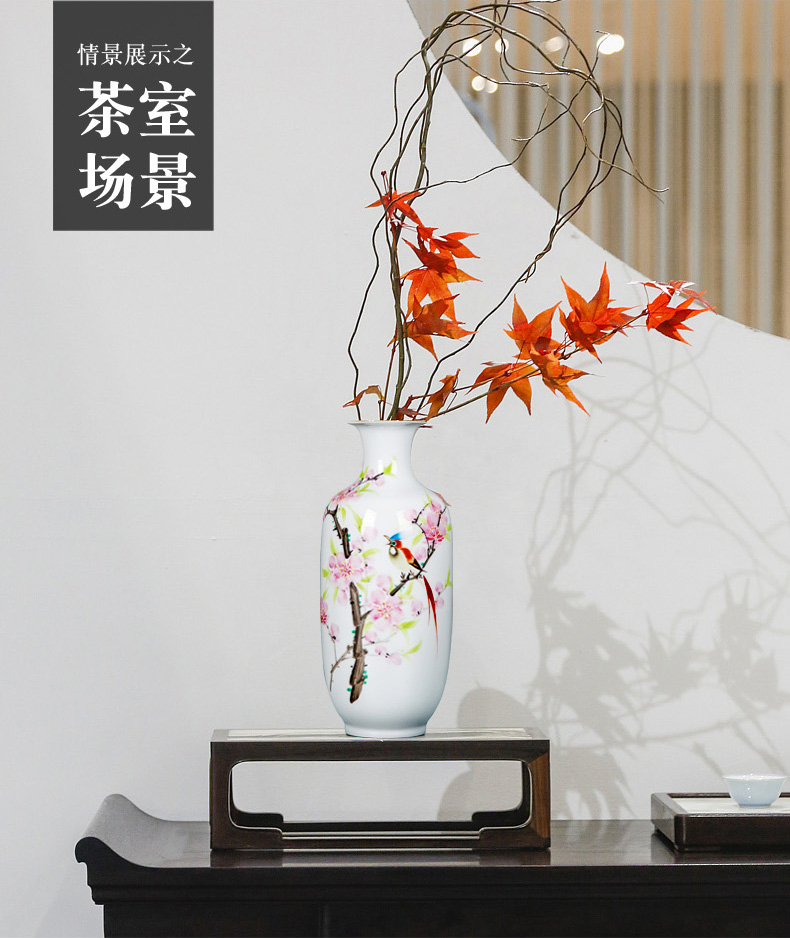 Chinese style classical decoration vase vase jingdezhen hand - made ceramics furnishing articles pastel flower arrangement sitting room big vase