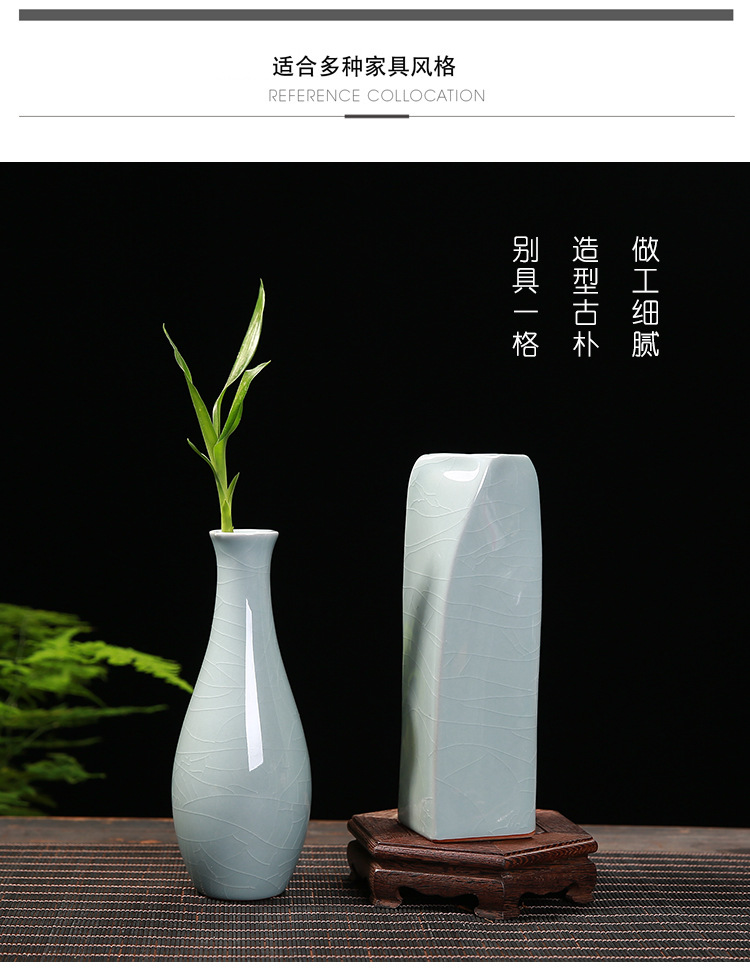 Creative vintage contracted elder brother up floret bottle home furnishing articles can be dried flowers hydroponics Chinese zen ceramic vases, the sitting room