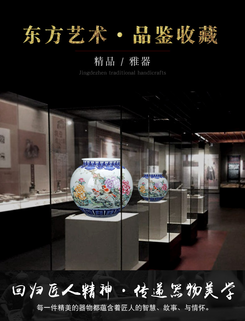 Jingdezhen vase hand - made porcelain dou charactizing a vase