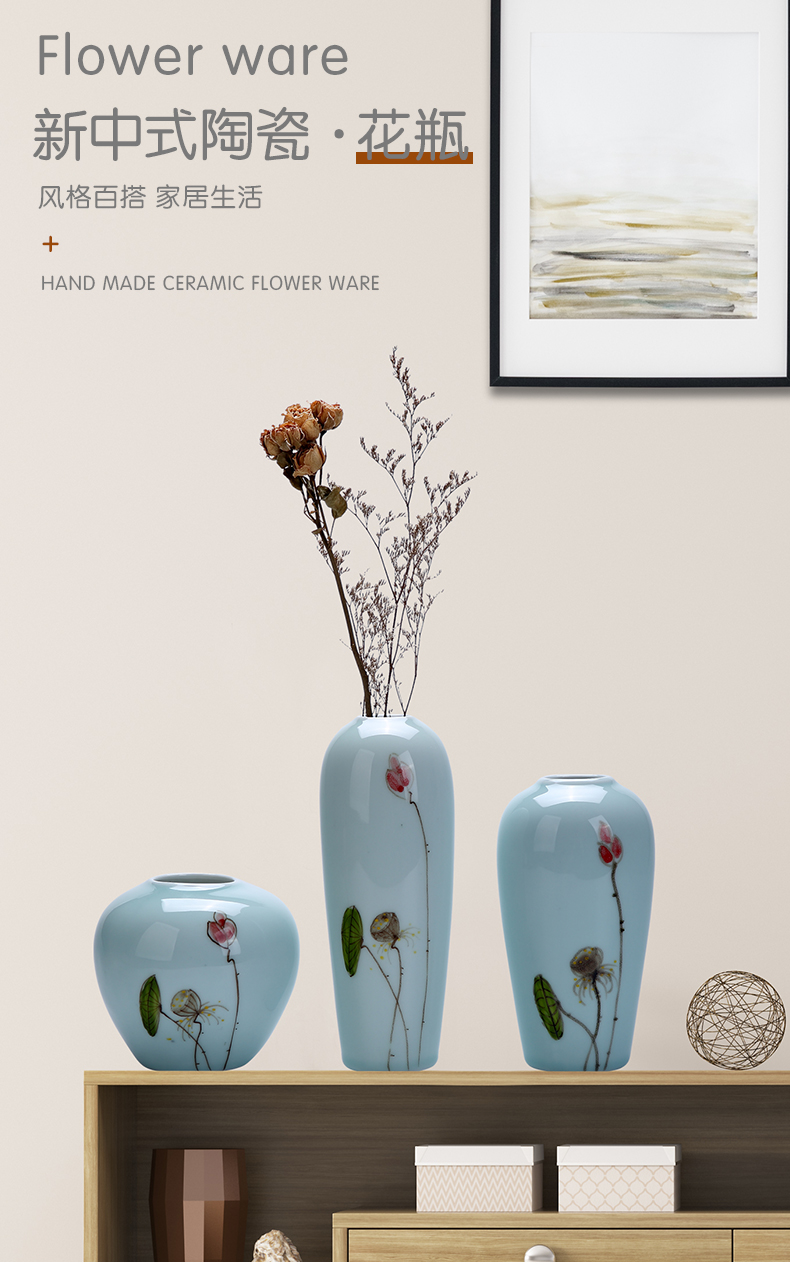 Jingdezhen ceramic flower flower implement small vase ikebana art home furnishing articles sitting room porch TV ark, adornment