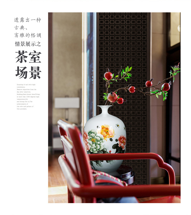 Chinese vase coloured drawing or pattern of jingdezhen traditional checking classical decorative vase furnishing articles sitting room ceramics arranging flowers