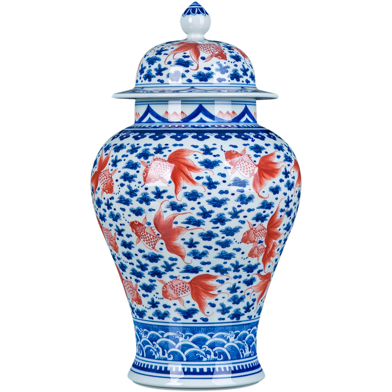 Chinese blue and white youligong hand - made porcelain of jingdezhen ceramic furnishing articles furnishing articles general household act the role ofing is tasted can of mesa