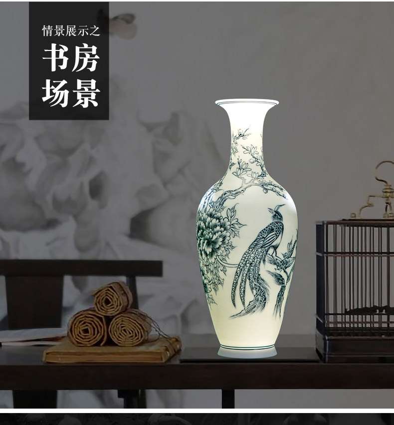 Vase furnishing articles ceramic creative Chinese contracted sitting room small jingdezhen ceramic vases, flower arrangement, decorations