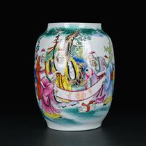 Living room vase light luxury porch decorative ornaments ceramic bottle crafts handmade large round vase home porcelain