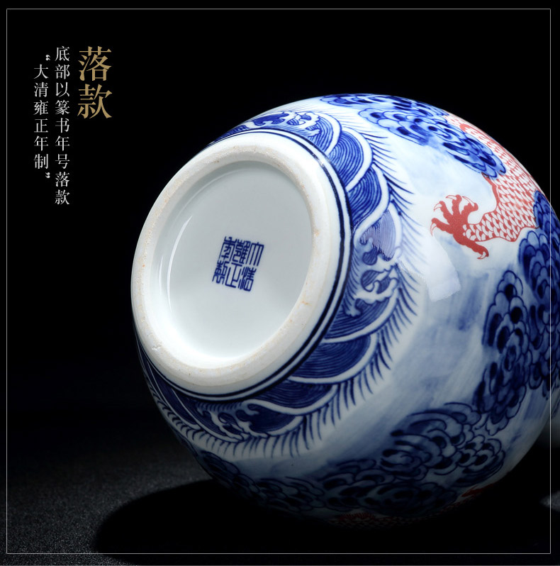 Ceramic vase furnishing articles flower arrangement sitting room light and decoration decoration vase decoration large jingdezhen porcelain Ceramic bottle