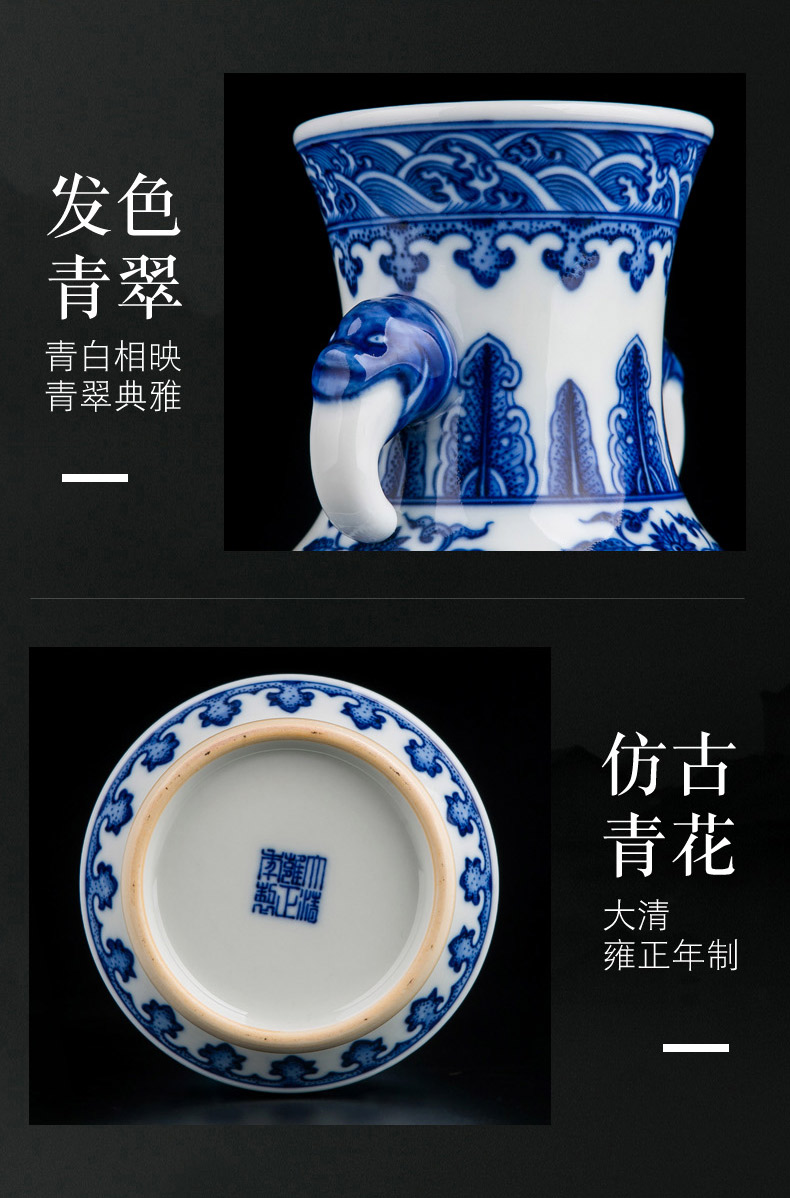 Chinese style household vase furnishing articles furnishing articles sitting room adornment of jingdezhen ceramics table manually firewood porcelain ceramic bottle