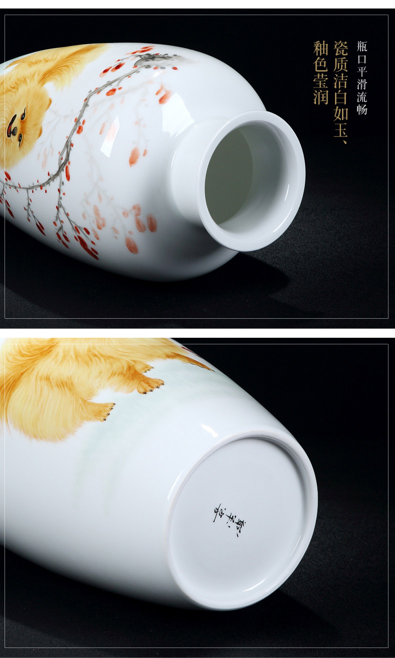 Jingdezhen vase thin body new color hand - made mesa and exquisite porcelain vase