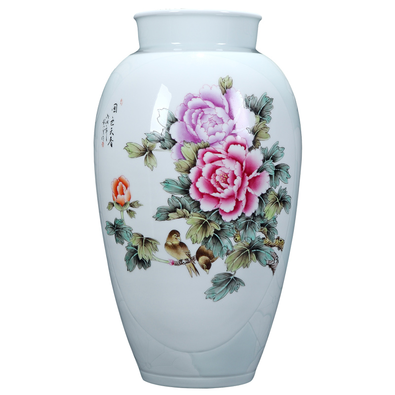 Jingdezhen vase pastel hand draw very beautiful vase furnishing articles
