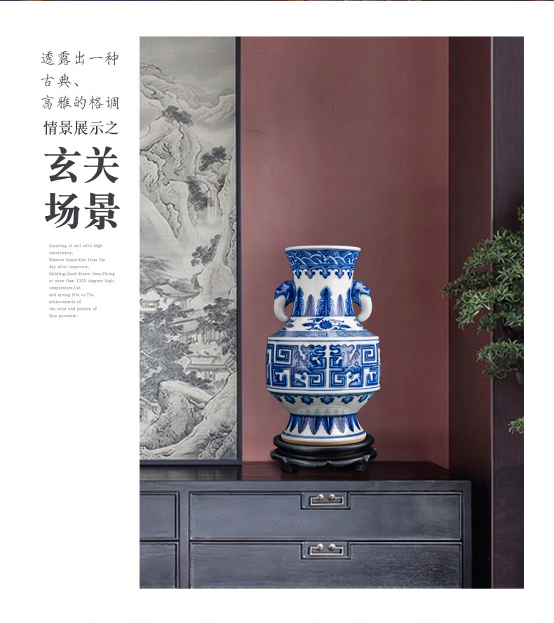 Chinese style household vase furnishing articles furnishing articles sitting room adornment of jingdezhen ceramics table manually firewood porcelain ceramic bottle