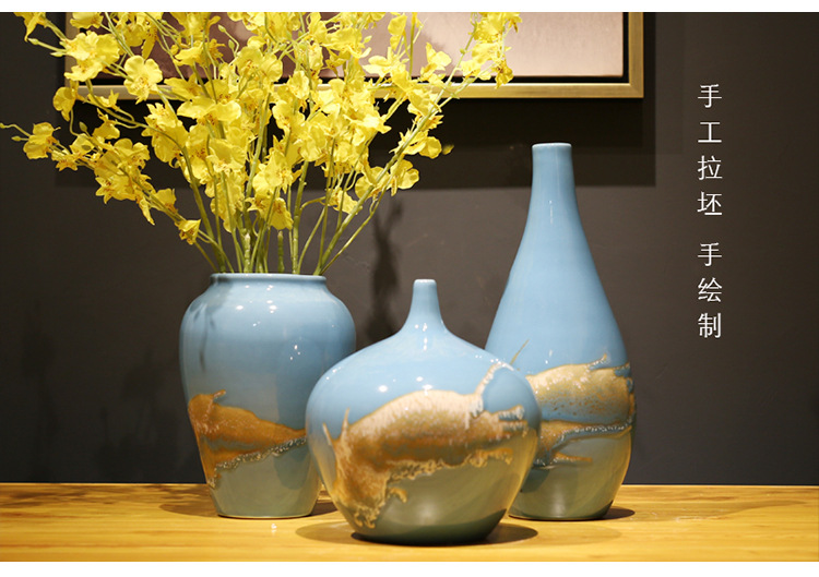 Jingdezhen ceramic vase creative garden hotel home club soft furnishing articles the new Chinese style flower flower