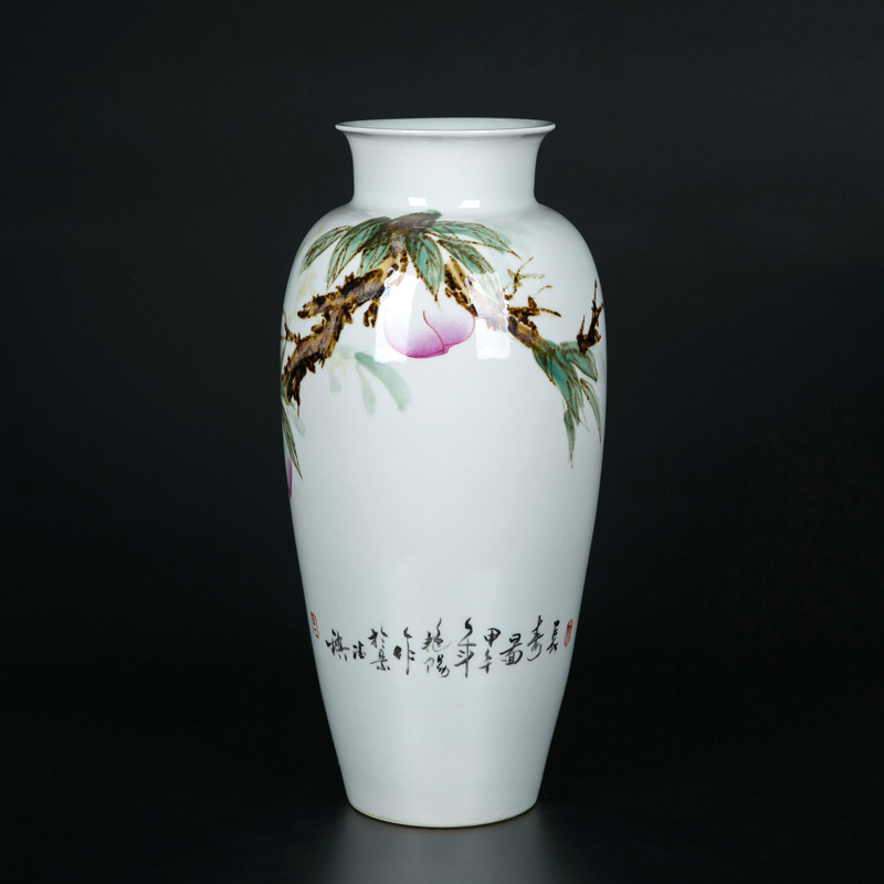 Classical painting craft vase jingdezhen traditional ceramic home sitting room place porcelain decorative dried flowers flower arrangement