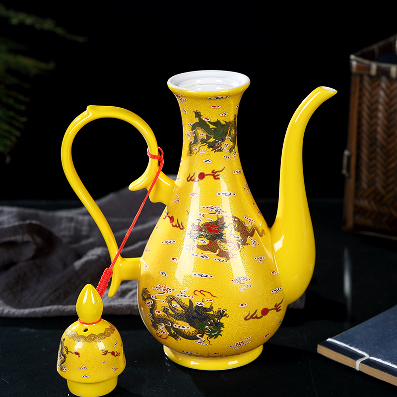 DH 1 catty deacnter little hip antique home empty bottles with jingdezhen ceramic liquor liquor container