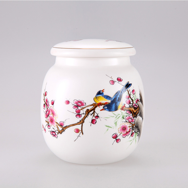 DH caddy fixings ceramic seal pot of jingdezhen porcelain small portable storage POTS general container green tea pot