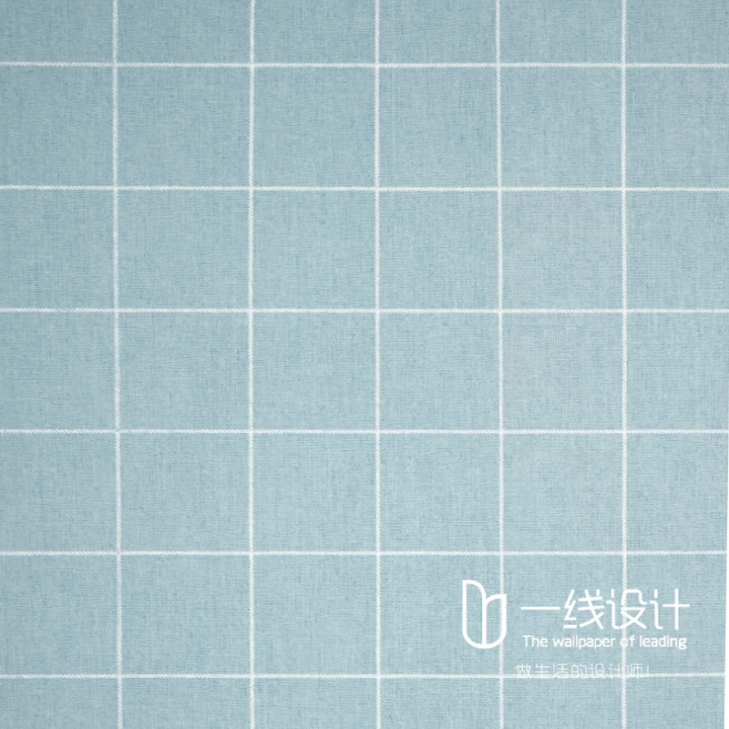 Spot American imported pure paper wallpaper plaid striped wallpaper warm Nordic style bedroom living room study