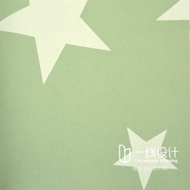 Spot Non-woven Fabric Wallpaper Nordic Wind Child House Boy Girl Little Stars Background Wall Full of Multi-Wall Paper