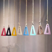 Clothing store rings for hanging clothes chains hangers display racks wall hangers shop retro hemp rope wooden signs hanging