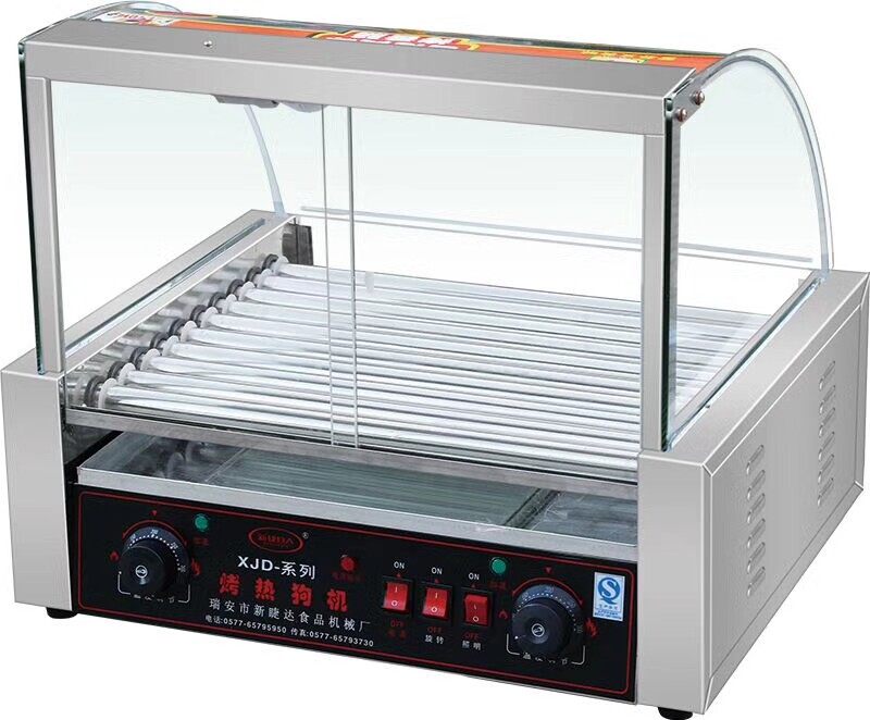 Grilled Sausage Machine 10 Tubes Grilled Enteral Machine Hot Dog Machine Double Control Warm Fully Automatic Commercial Baking Sausage Machine With Partition-Taobao