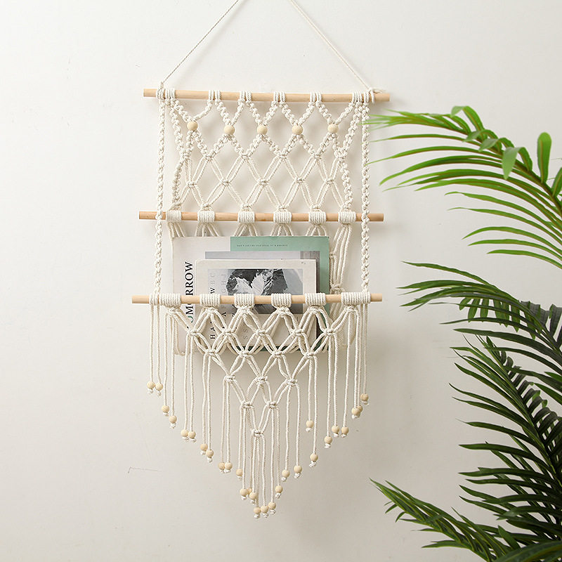 Macrame Bohemia hand-woven to contain tapestry diy material packaging decoration wall hanging frame gifts