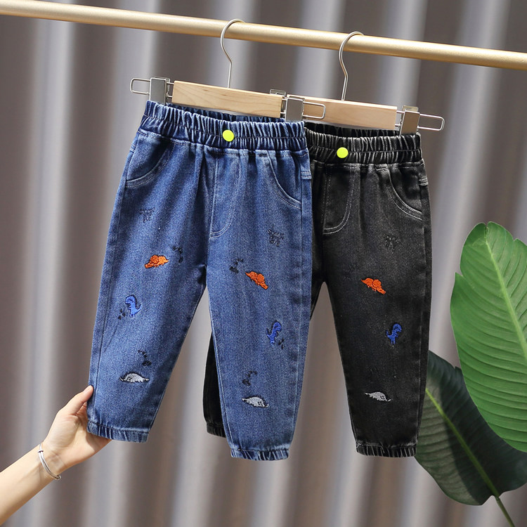 Boy Jeans Spring Dress 2022 New Foreign Style Trendy Spring Autumn Men's Baby Children Summer Clothing Children's Spring pants