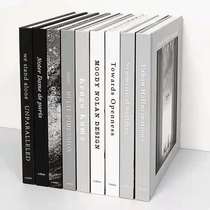 Nordic light luxury villa model room combination can be turned to decorate real books simple study room bookshelf desk art ornaments