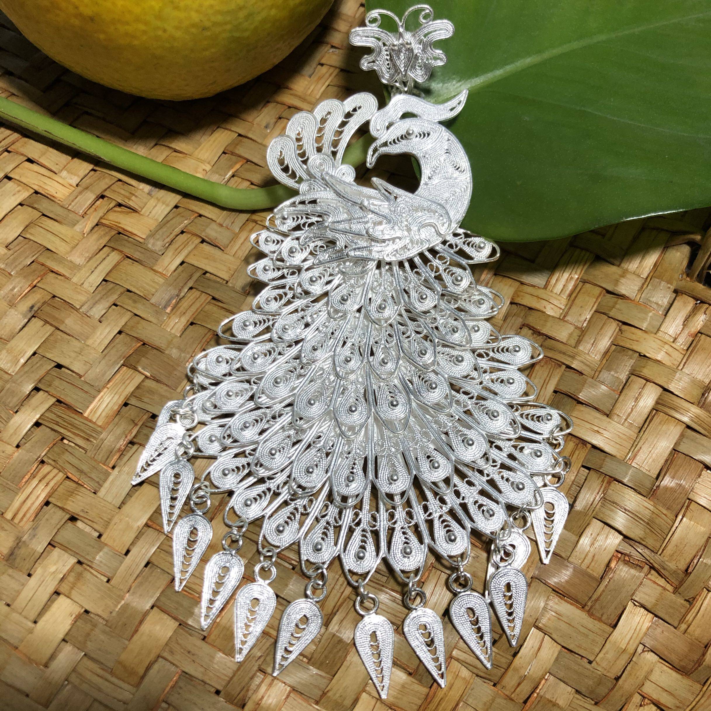 Wire drawing process Feng turns back foot silver 999 large number 5 layers