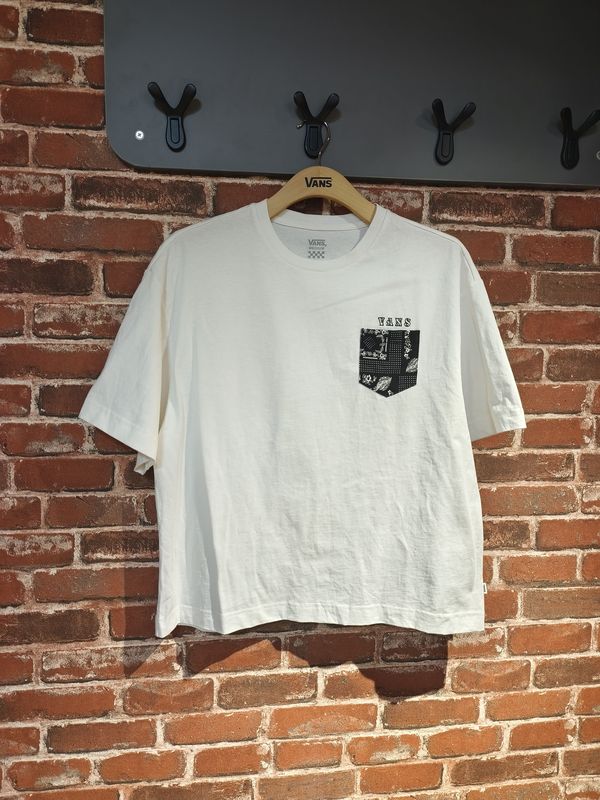 Vans Summer White Classic Versatile Women's Short Casual Round Neck Short-Sleeve T-Shirt Vn0A54Liwht Vans Summer White Classic Versatile Women's Short Casual Round Neck Short-Sleeve T-Shirt Vn0A54Liwht