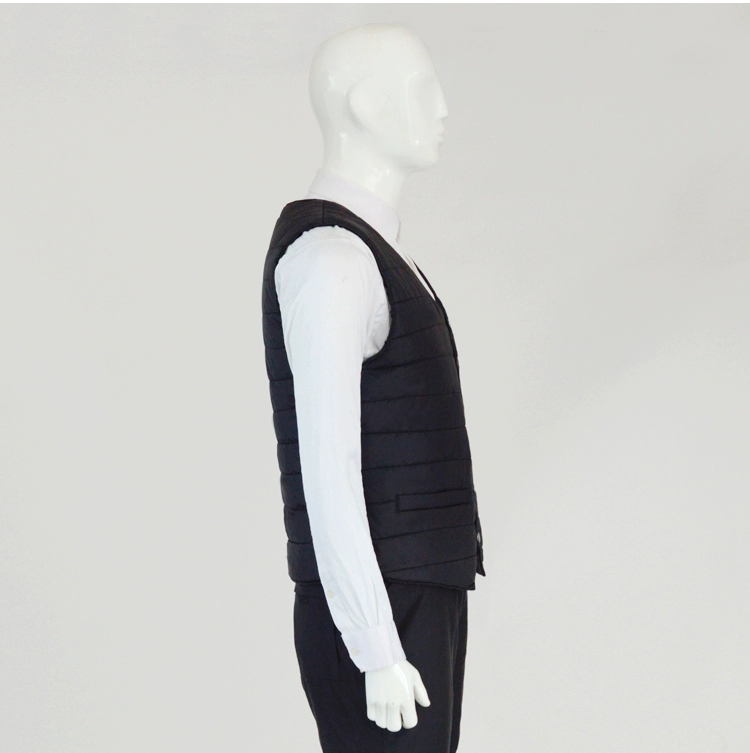 Mùa thu và mùa đông trung niên xuống cotton vest nam đoạn ngắn cộng với phân bón để tăng ánh sáng và gần bên trong mặc vest vest vest áo vest khoác nam