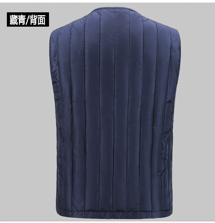 Mùa thu và mùa đông trung niên xuống cotton vest nam đoạn ngắn cộng với phân bón để tăng ánh sáng và gần bên trong mặc vest vest vest áo vest khoác nam