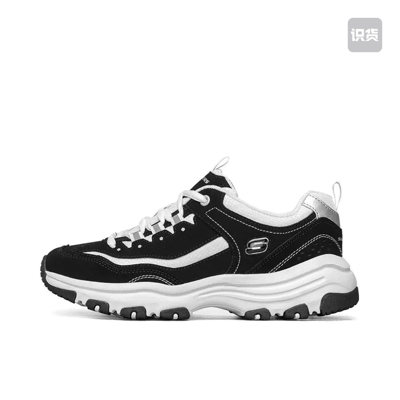 Skechers I-Conik Oreo Dad Shoes Panda Shoes Thick-Soled Height-Increasing Sports Casual Shoes