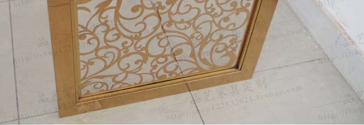 Mô hình phòng màn hình tùy chỉnh khách sạn câu lạc bộ thép không gỉ gương rose gold hậu hiện đại gấp cửa sổ màn hình phân vùng khung cửa gỗ đẹp