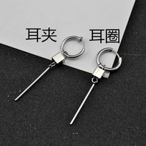 Earrings male earrings female Korean single personality temperament hip-hop small earrings earrings students without ear clips
