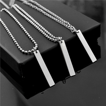 Net red Korean version Tidal Male Trampoline Chain Long style Personality Brief Temperament Titanium Steel Does Not Drop Color Necklace Lady Lock Bone Chain