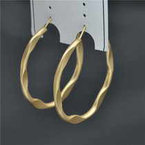 Net red gold Dumb Golden Large Circle Earrings Irregular Large Circle Ear pin No earbuds Ear Clip Superior Fashion Tide Circles