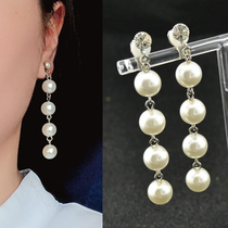 Korean temperament hipster made pearl earrings earrings earrings face thin earrings female bead earrings