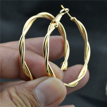 2022 New Cannabis Floral Earrings Earrings Double Wire Chicks 4 cm Large Circle Ear Accessories Without Ear clips Accessories Woman