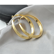 European and American fashion advanced senses large ring earrings 2022 new hyperbolic no earbugless ears clip Han version Tide Women Earrings