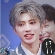 101 trainee Cai Xukun same earrings earrings ear studs Korean version of simple one-character stick earrings earrings earrings earrings earphones