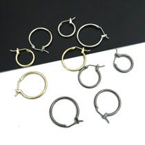 Star same earrings circle ear needle mens Japanese and Korean fashion ear buckle female simple ear ring personality couple earrings