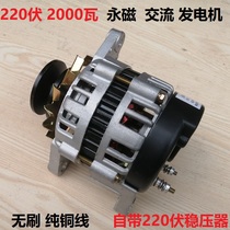 Pulley type permanent magnet 220v volt 2000w watt small pure copper wire high power household brushless alternator