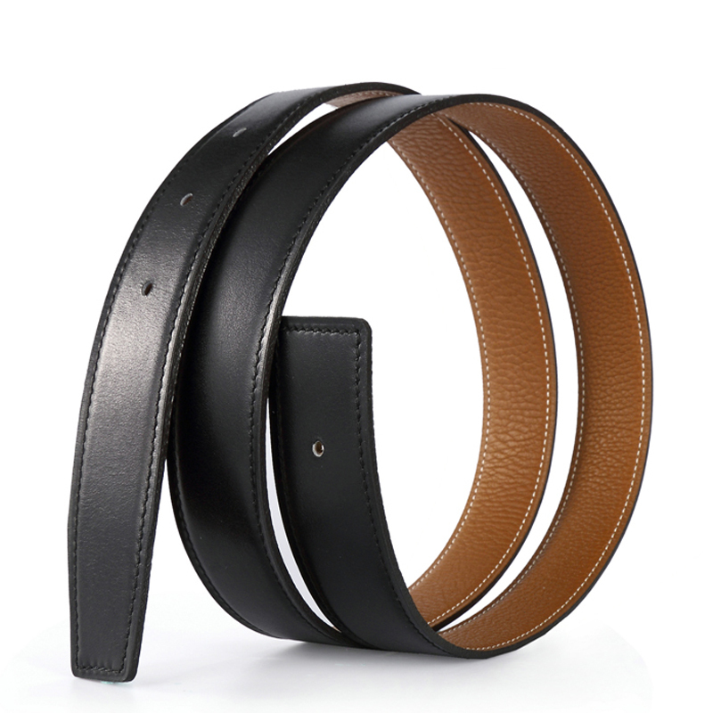 Ultra-Thin Genuine Buckle for H, Suitable for Hermes Smooth Leather Belts, Men's Belt Without Buckle, Women's Genuine Leather Belt 3.2
