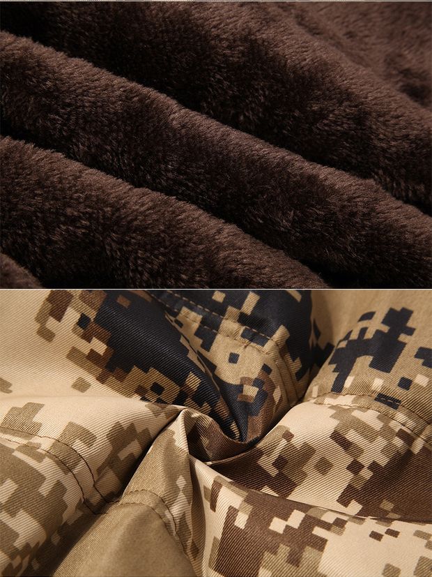 Bảo quản lạnh quần áo cotton bảo hiểm lao động áo khoác bông đặt áo ngụy trang quân đội nam mùa đông dày cộng với phân bón áo bông mùa đông quần áo làm việc quần jean nam đẹp