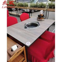 Kangbeite marble pattern desktop can be processed and customized for hot pot countertops. Multiple thickness options for outdoor barbecue countertops