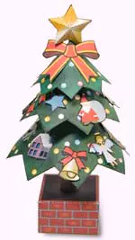 [Amoy Paper Court] Giáng sinh - Giấy đa kích thước Christmas Tree DIY 3D Giấy Khuôn mẫu giấy