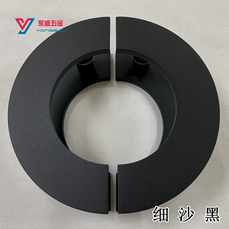 Chinese antique door handle glass door handle hotel club half round hand black pull door handle bronze